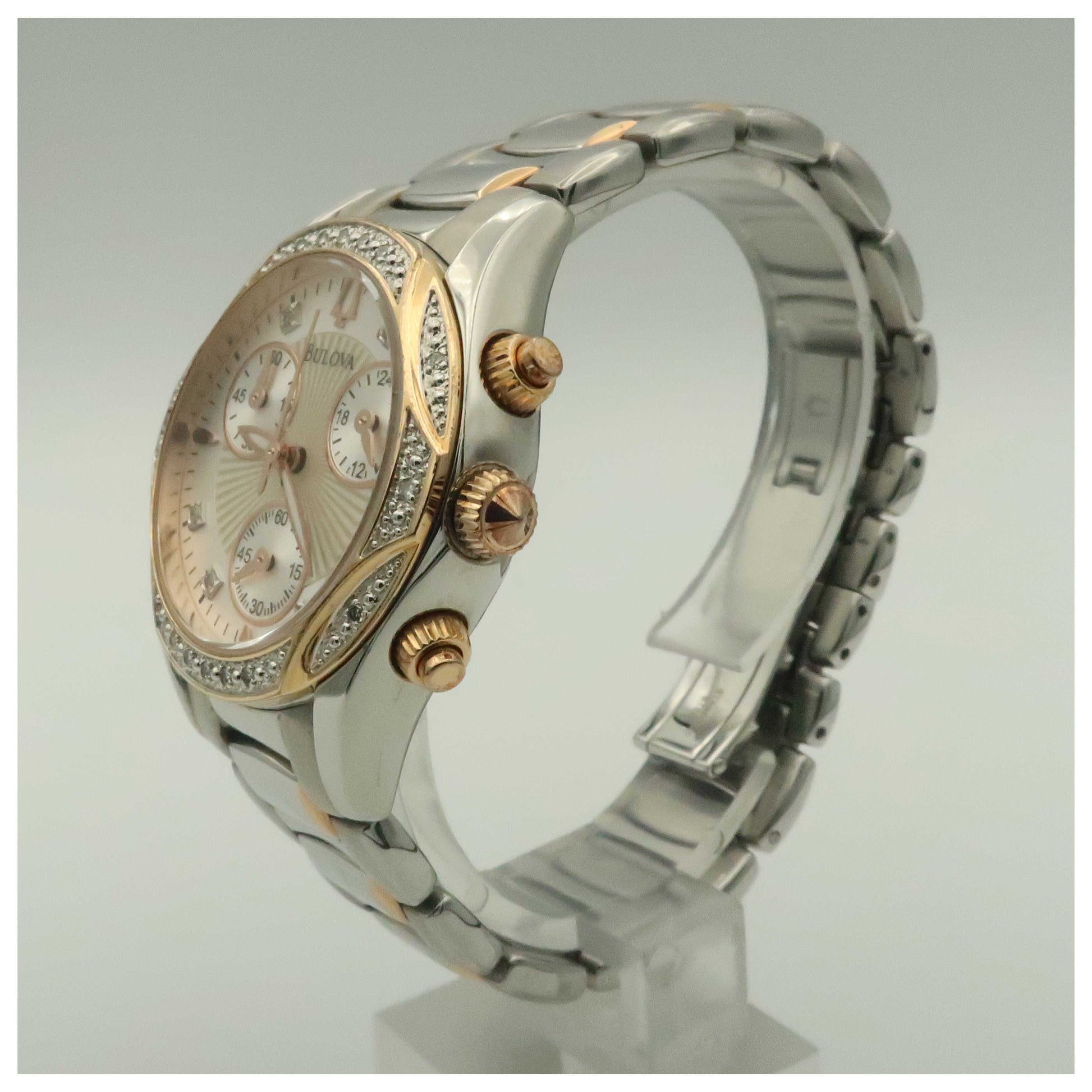 Bulova Diamonds Women's Japanese Quartz (Battery-Powered) Watch 98R149-PO - Image #4