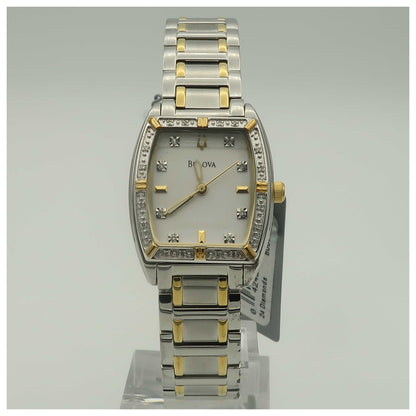 Front view of Bulova Diamonds Women's Japanese Quartz (Battery-Powered) Watch 98R159-PO