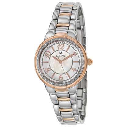 Front view of Bulova Rosedale Women's Japanese Quartz (Battery-Powered) Watch 98R162