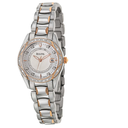 Front view of Bulova Diamonds Women's Japanese Quartz (Battery-Powered) Watch 98R164