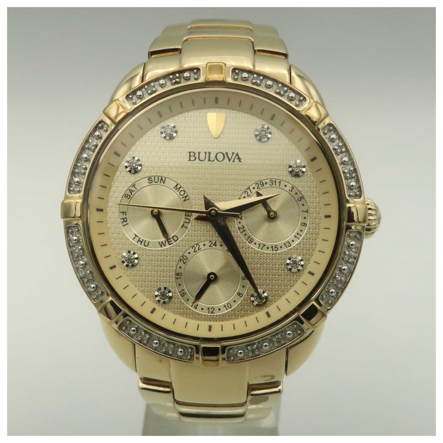 Front view of Bulova Maribor Women's Japanese Quartz (Battery-Powered) Watch 98R171-PO