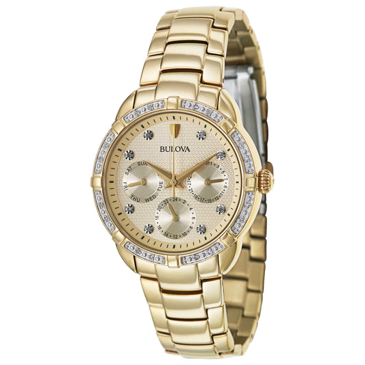 Front view of Bulova Maribor Women's Japanese Quartz (Battery-Powered) Watch 98R171