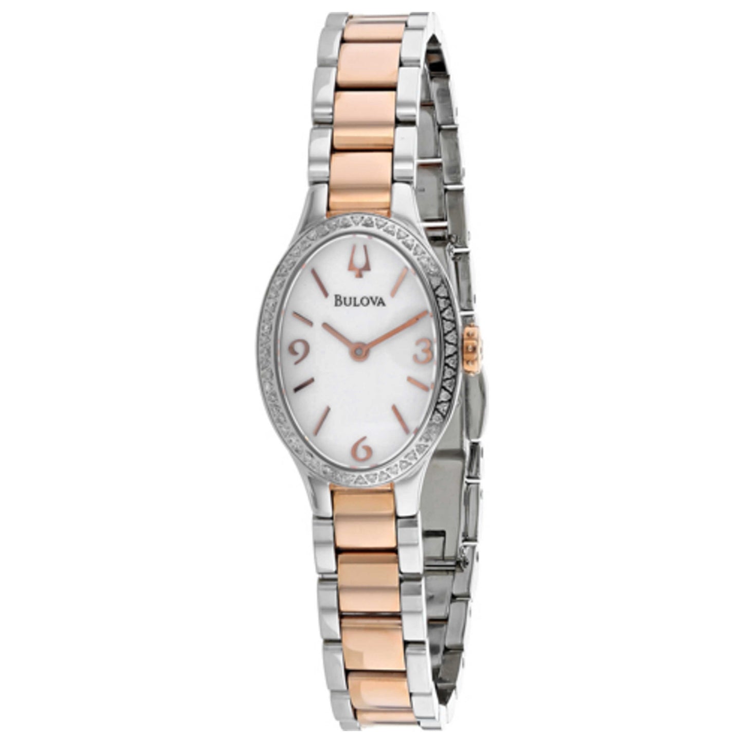 Front view of Bulova Diamond Women's Quartz Watch 98R190