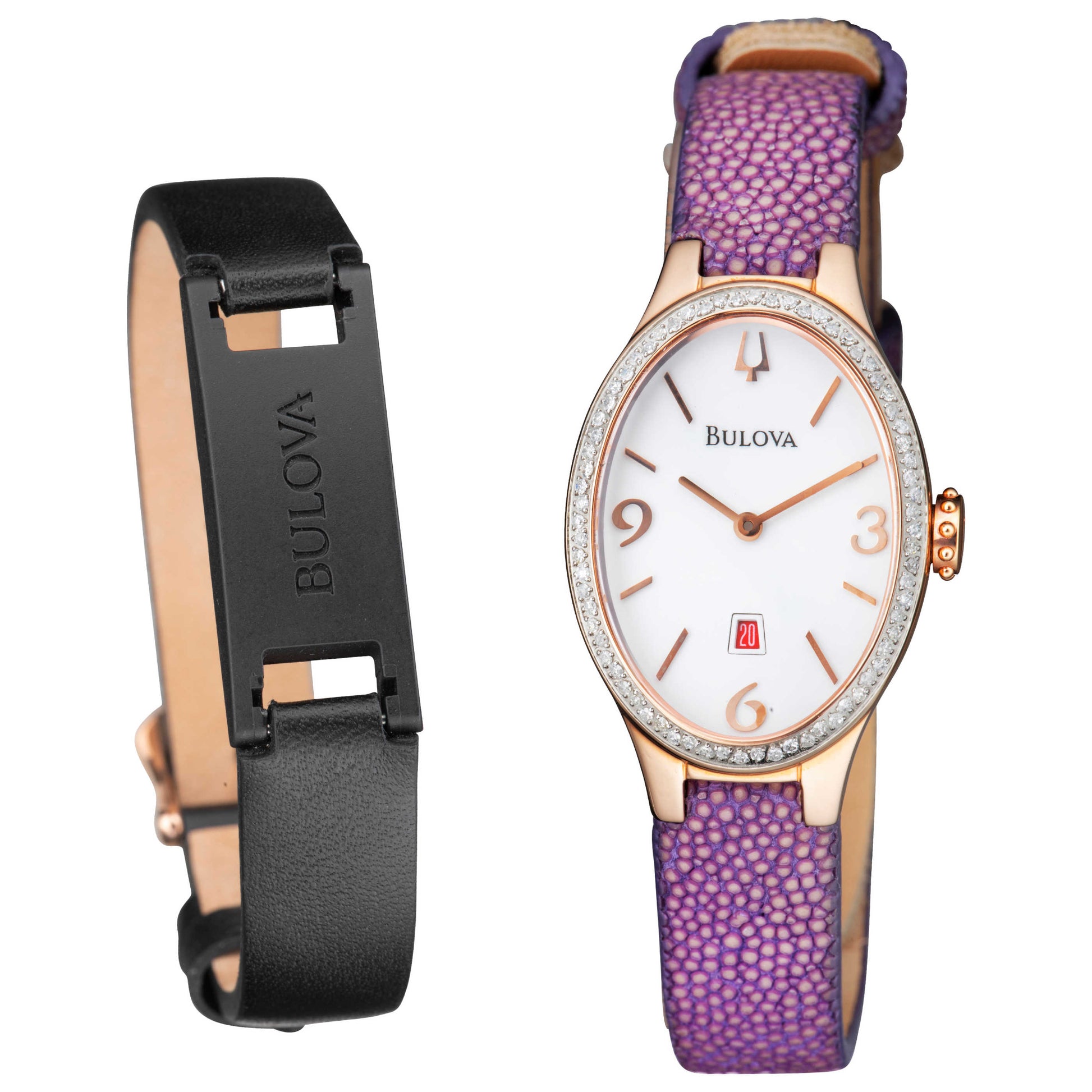 Front view of Bulova Diamond Women's Quartz Watch 98R198