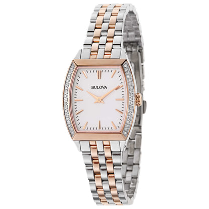 Front view of Bulova Diamonds Women's Japanese Quartz (Battery-Powered) Watch 98R200