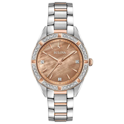 Front view of Bulova Sutton Women's Quartz Watch 98R264