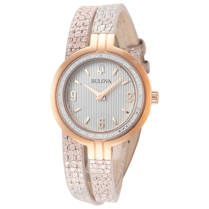 Front view of Bulova Rhapsody Women's Quartz Watch 98R279
