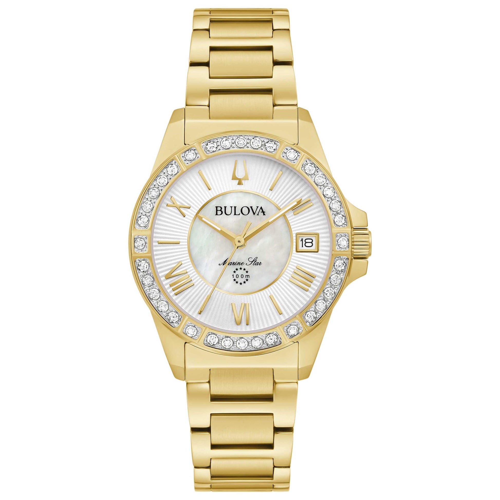 Front view of Bulova Marine Star Women's Quartz Watch 98R294