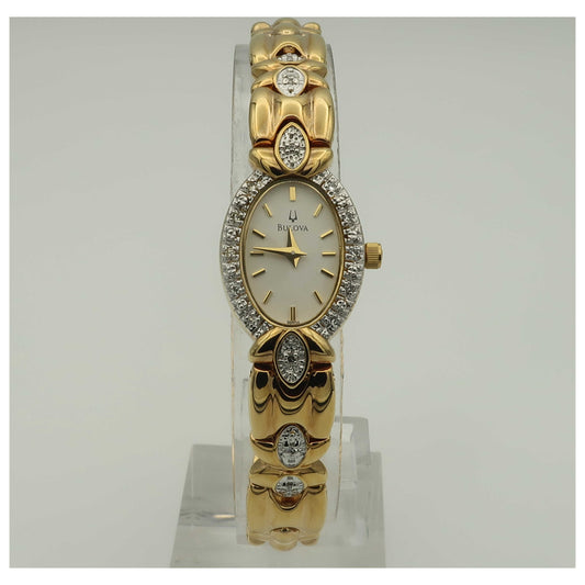 Front view of Bulova Diamonds Women's Quartz Watch 98R34-SDV