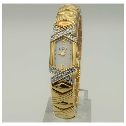 Front view of Bulova Bangle Women's Quartz Watch 98R50-PO