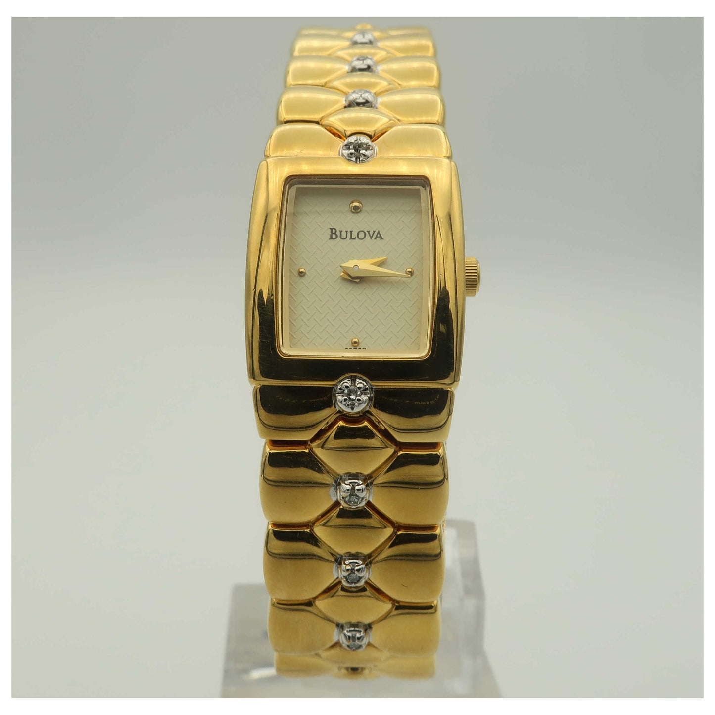 Front view of Bulova Diamonds Women's Quartz Watch 98R62-PO