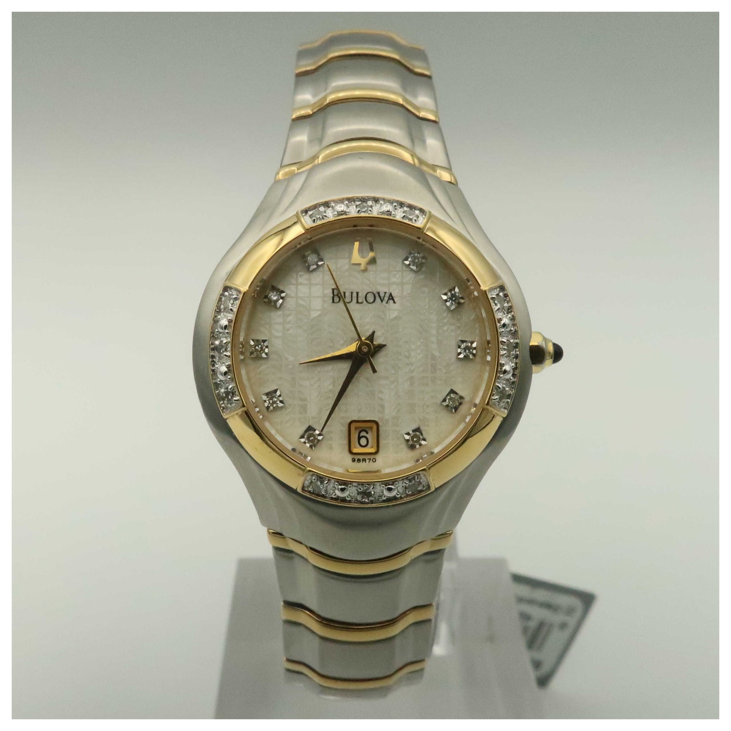 Front view of Bulova Diamonds Women's Quartz Watch 98R70-SDV