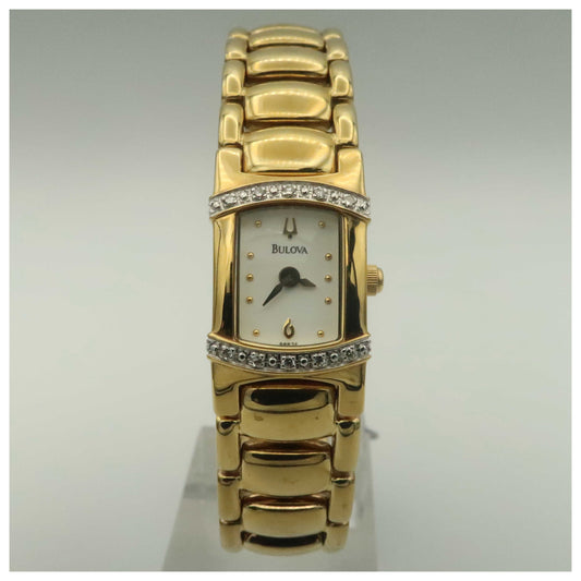 Front view of Bulova Diamonds Women's Quartz Watch 98R74-PO