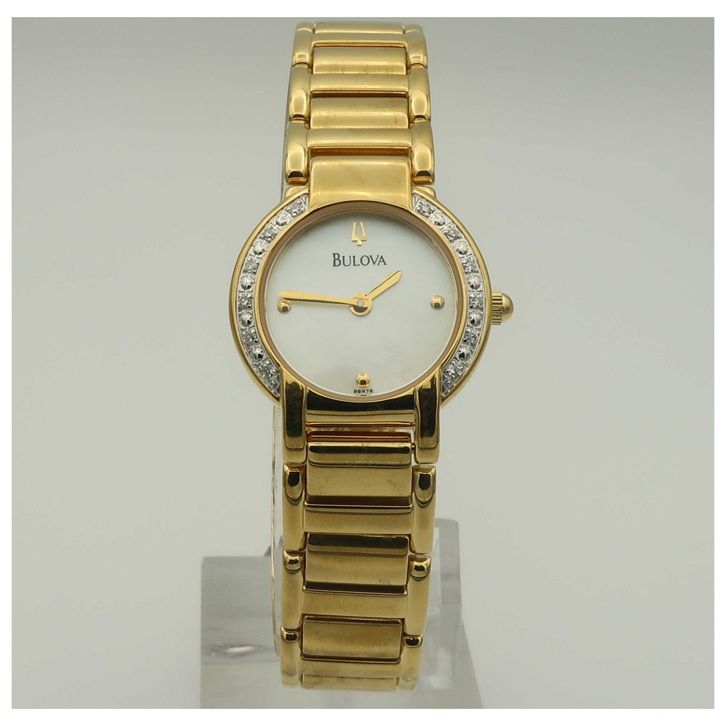 Front view of Bulova Bracelet Women's Quartz Watch 98R76-PO