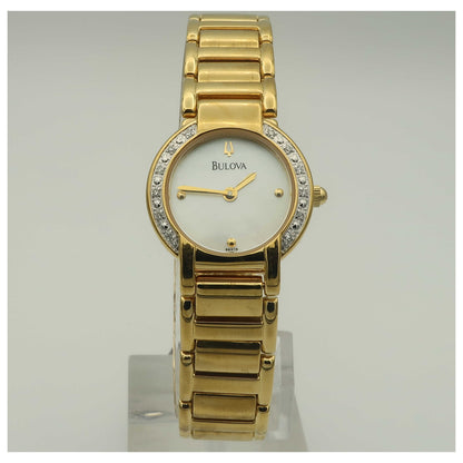 Front view of Bulova Bracelet Women's Quartz Watch 98R76-PO