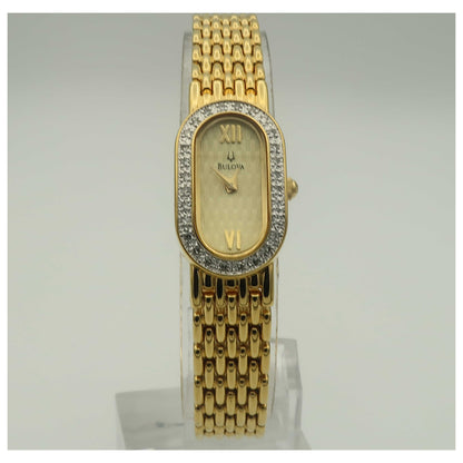 Front view of Bulova Diamonds Women's Quartz Watch 98R95-PO