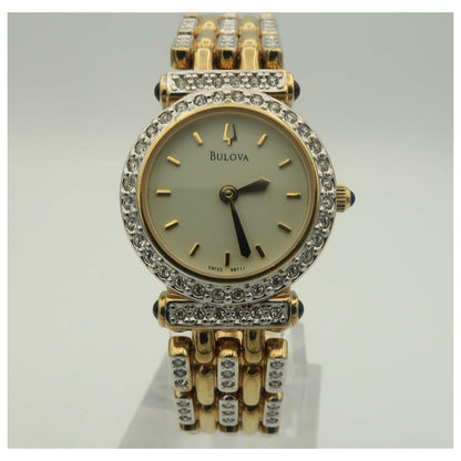 Front view of Bulova Crystal Women's Swiss Quartz (Battery-Powered) Watch 98T11-SDV