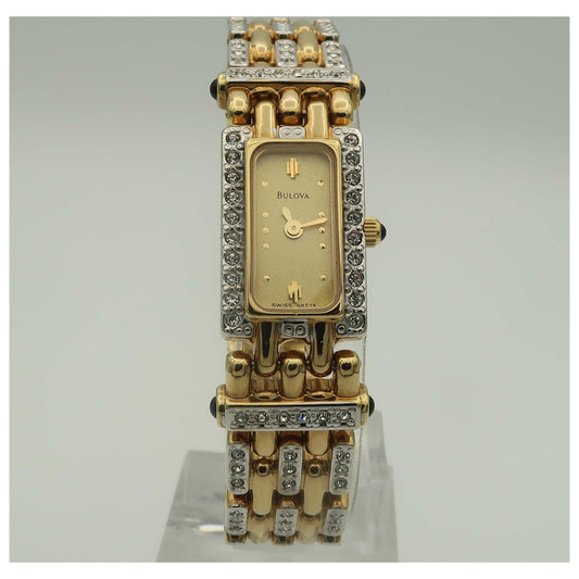 Front view of Bulova Crystal Women's Swiss Quartz (Battery-Powered) Watch 98T13-PO