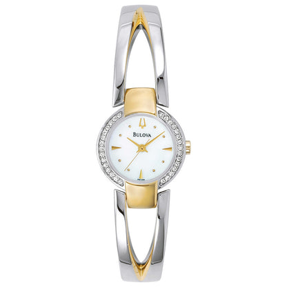 Front view of Bulova Crystal Women's Japanese Quartz (Battery-Powered) Watch 98V08