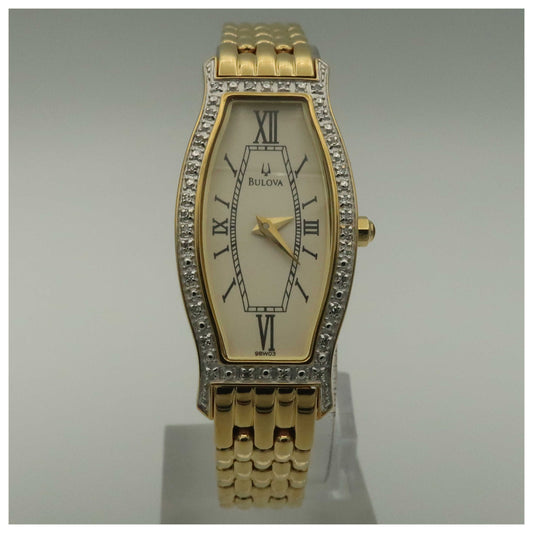 Front view of Bulova Dress Women's Quartz Watch 98W03-PO