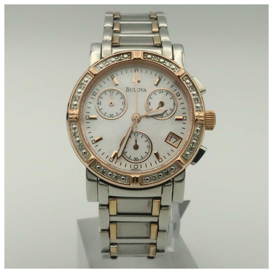 Front view of Bulova Diamonds Women's Quartz Watch 98W04-SDV