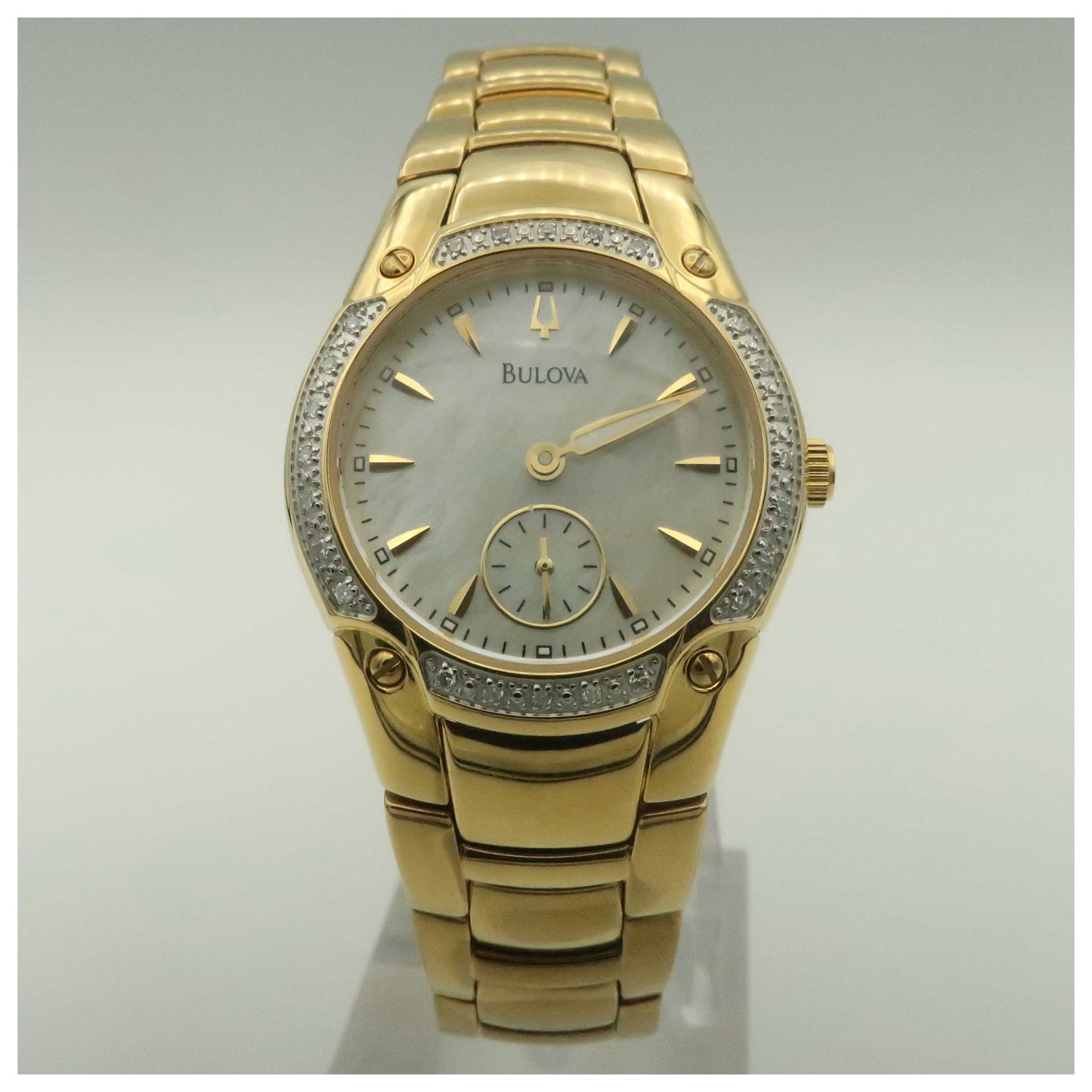 Front view of Bulova Dress Women's Quartz Watch 98W06-PO