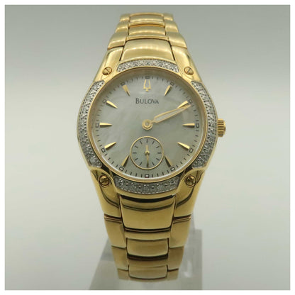 Front view of Bulova Dress Women's Quartz Watch 98W06-PO