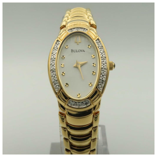 Front view of Bulova Diamonds Women's Quartz Watch 98W07-PO
