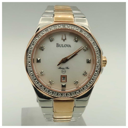 Front view of Bulova Diamonds Women's Quartz Watch 98W11-PO