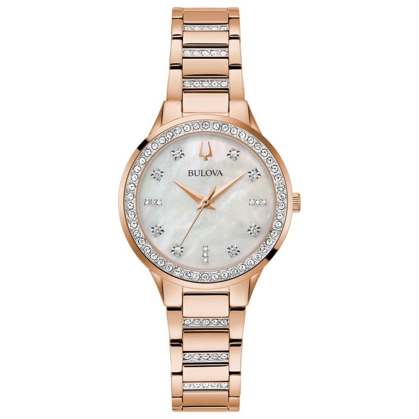 Front view of Bulova Crystal Women's Quartz Watch 98X132