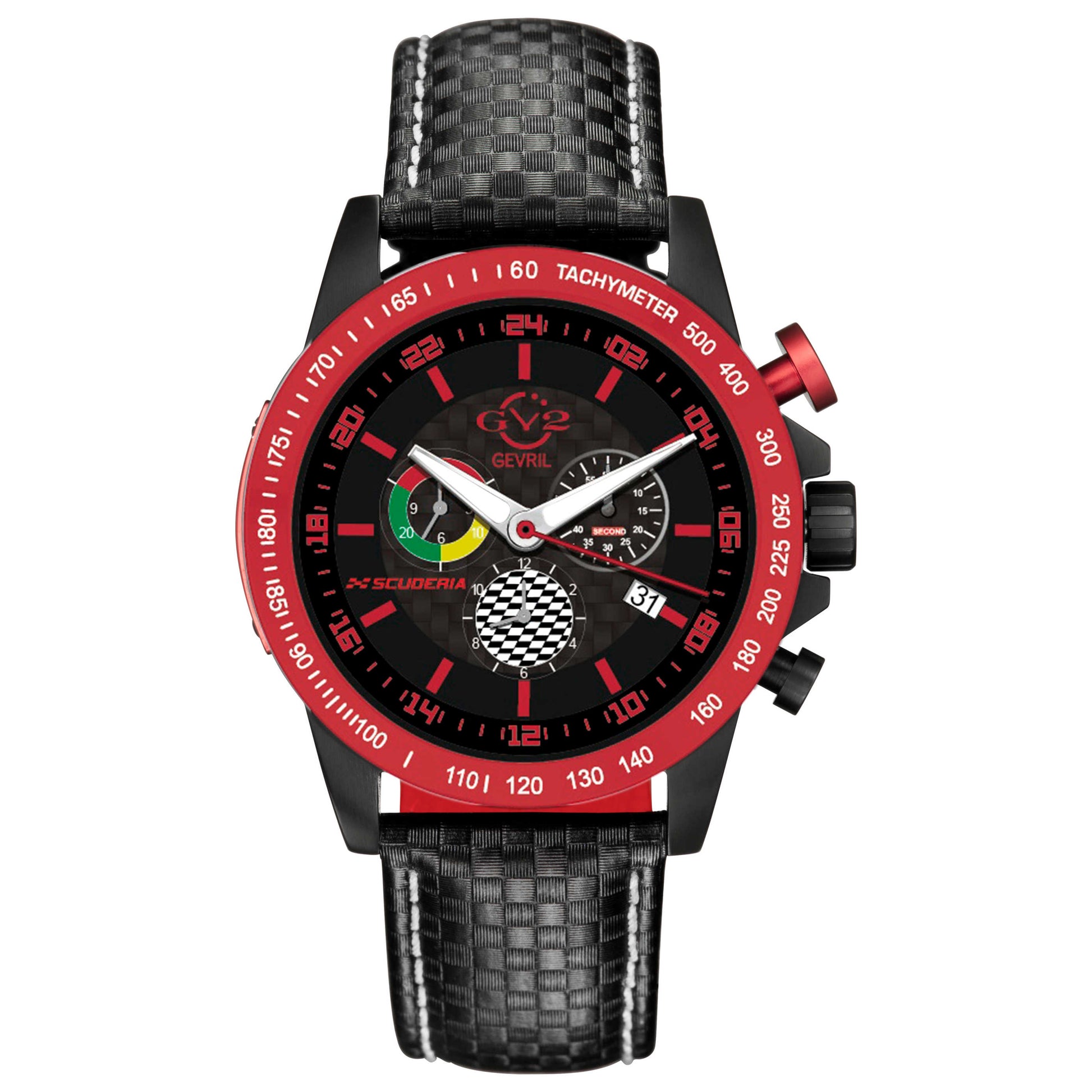 Front view of GV2 by Gevril Scuderia Men's Quartz Watch 9916
