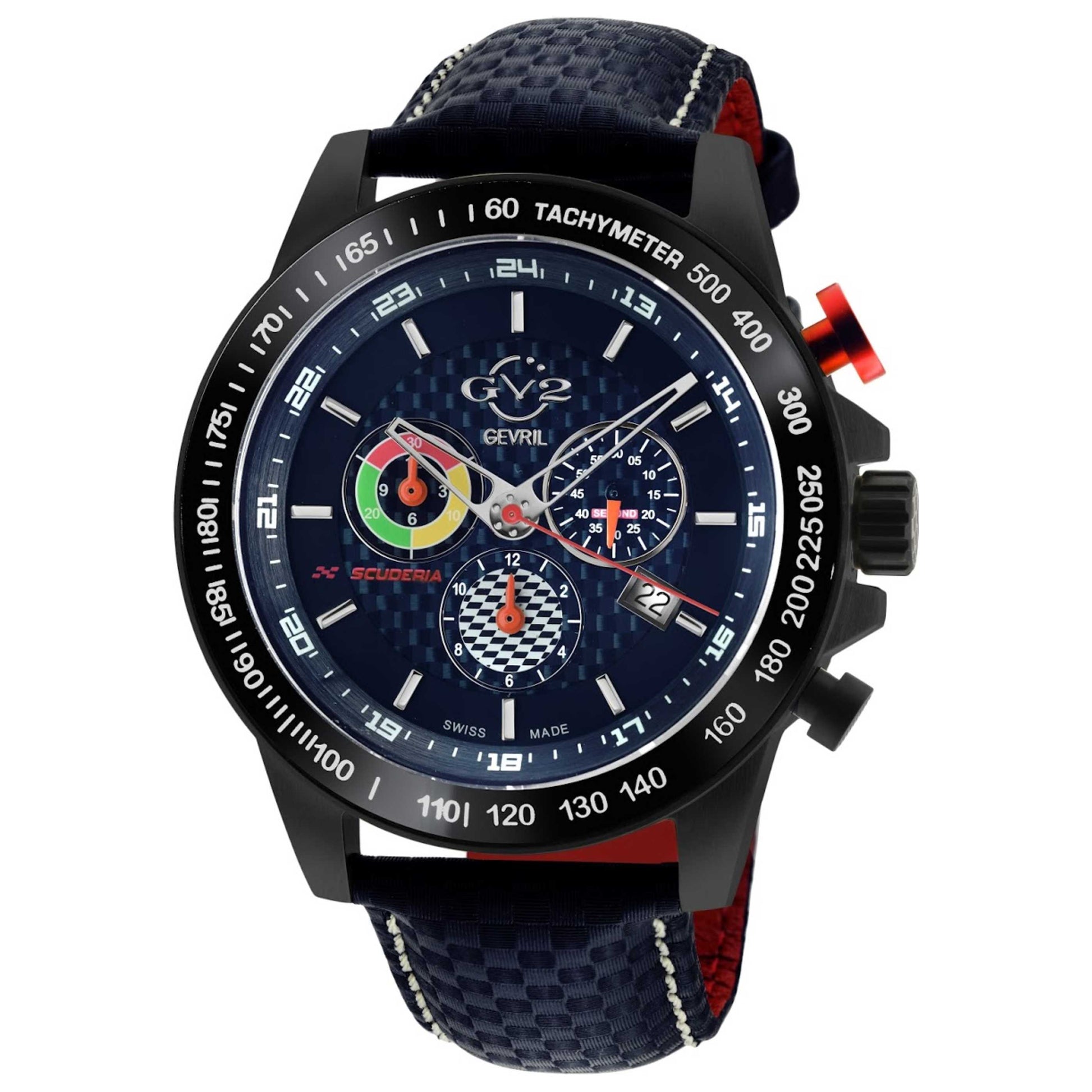 Front view of GV2 by Gevril Scuderia Men's Quartz Watch 9924