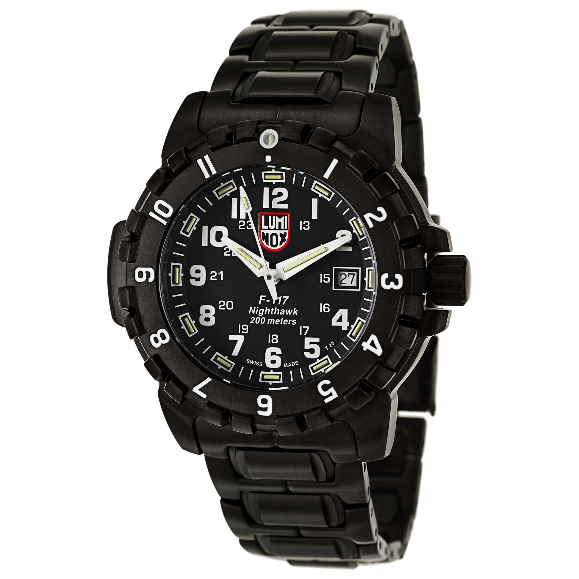 Front view of Luminox F-117 Nighthawk Men's Swiss Quartz (Battery-Powered) Watch A-6402