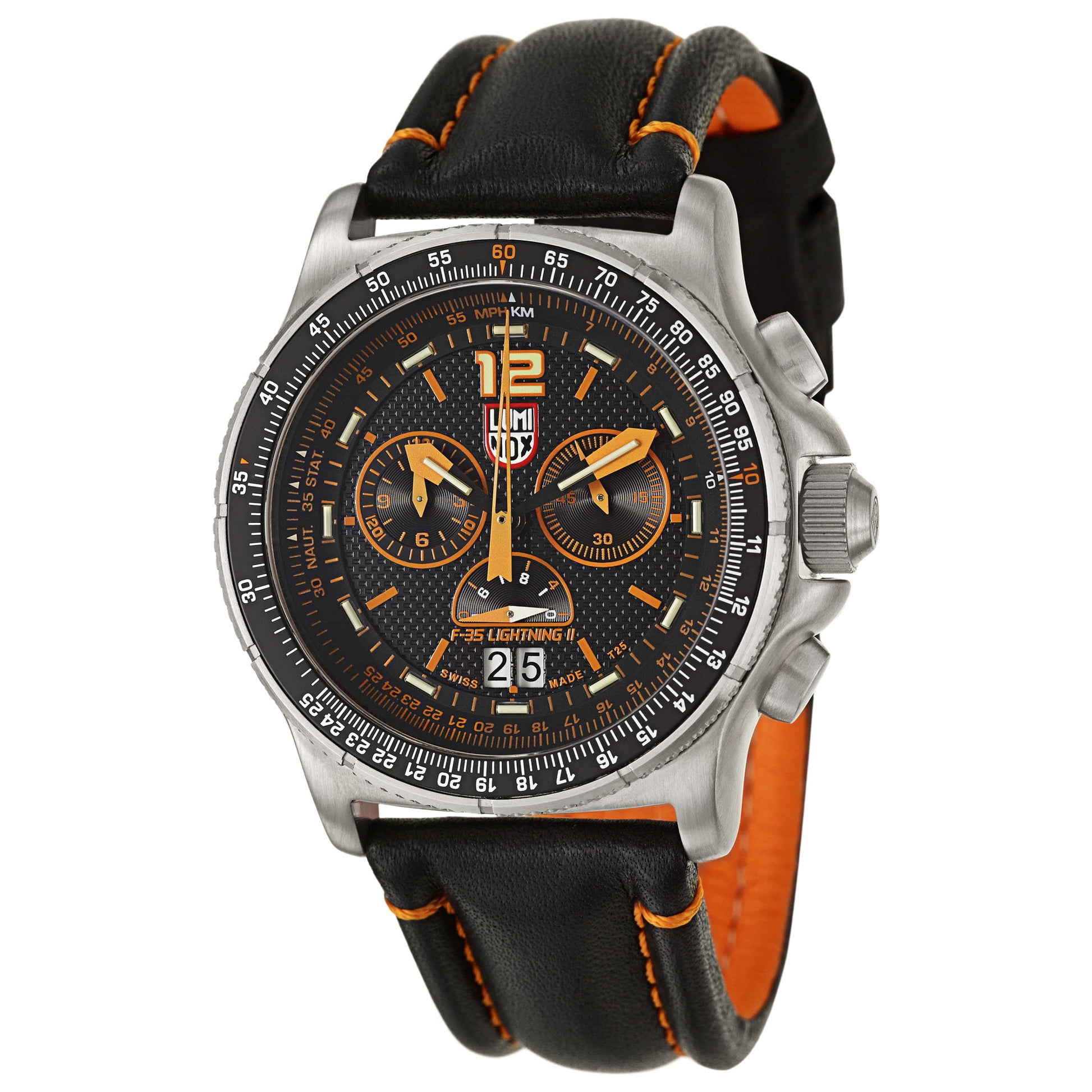 Front view of Luminox F-35 Lighting II Men's Swiss Quartz (Battery-Powered) Watch A-9388