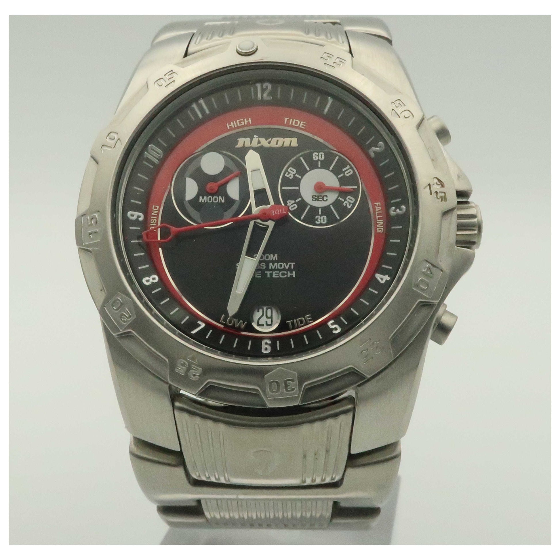 Front view of Nixon The Tide Rover Men's Swiss Quartz (Battery-Powered) Watch A053000-00-PO