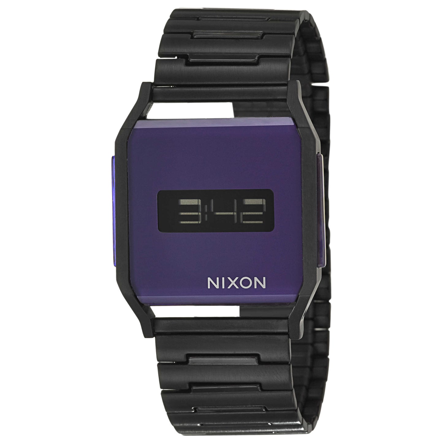 Front view of Nixon The Metal Atom Men's Quartz Watch A072714-00