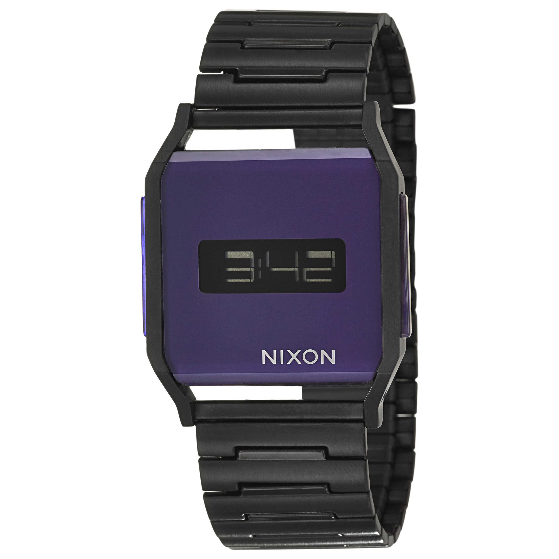 Front view of Nixon The Metal Atom Men's Quartz Watch A072714-00