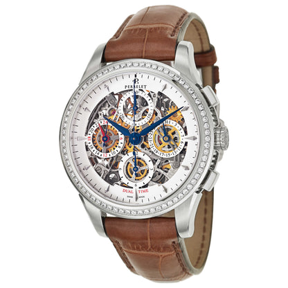 Front view of Perrelet Skeleton Chrono Men's Automatic Watch A1010-10