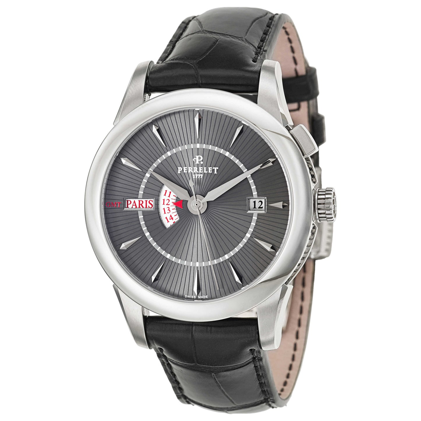 Front view of Perrelet GMT Men's Automatic Watch A1012-2