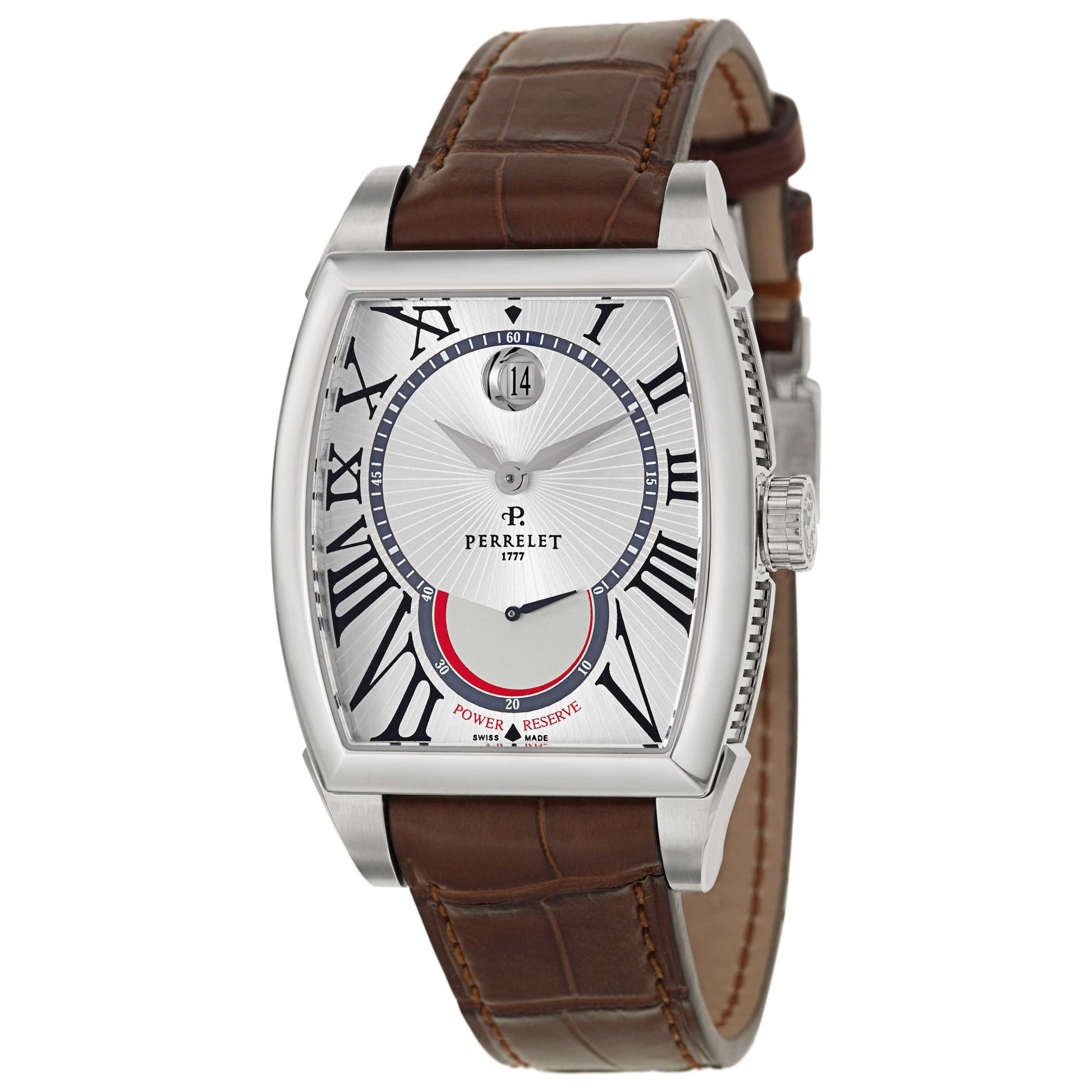 Front view of Perrelet Power Reserve Men's Automatic Watch A1017-1