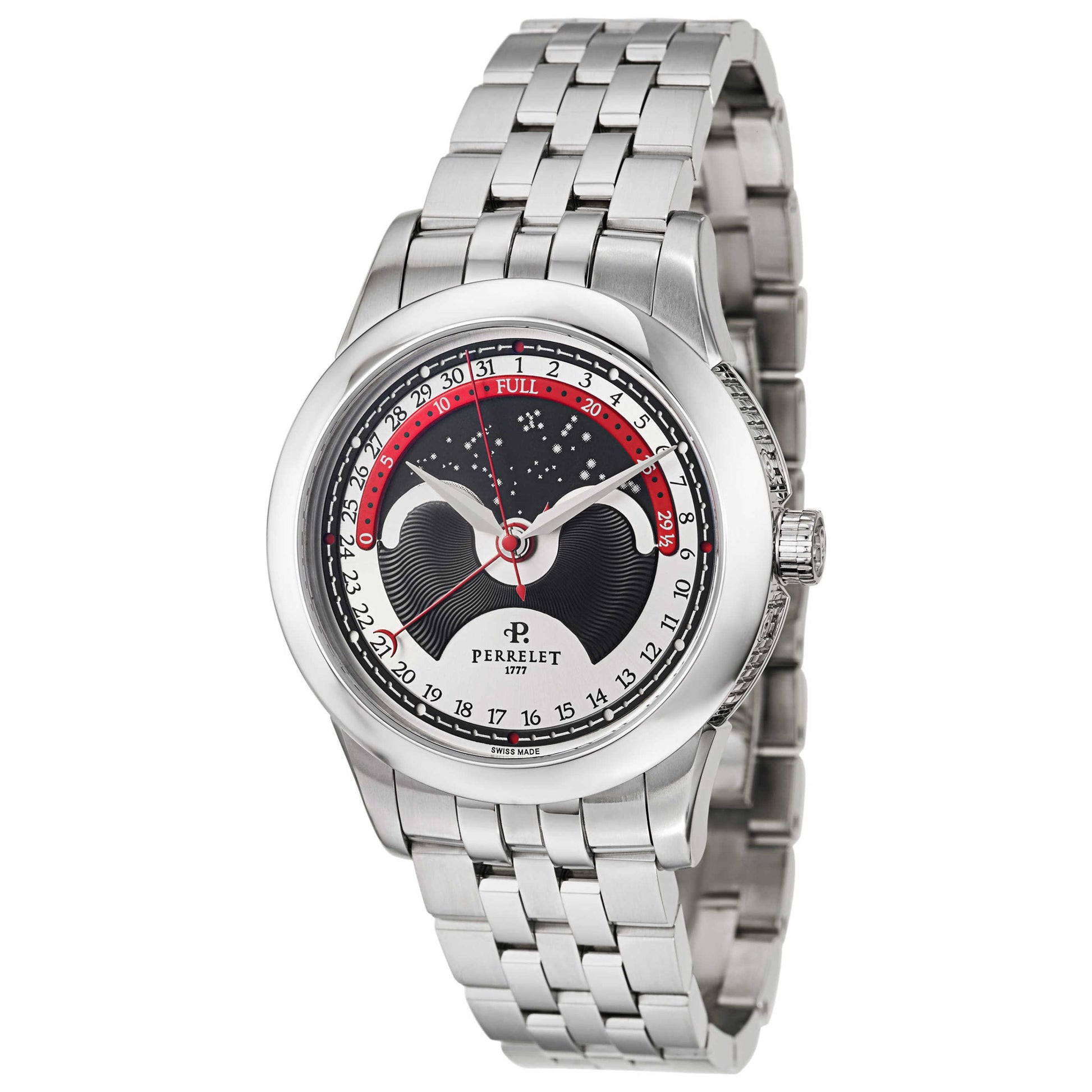 Front view of Perrelet Moonphase Men's Automatic Watch A1039-D