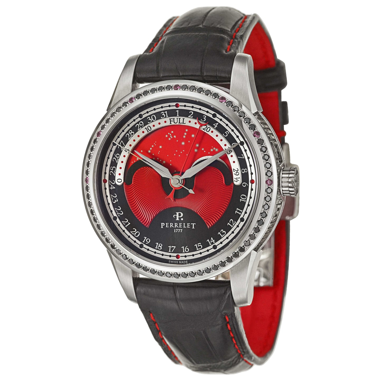 Front view of Perrelet Moonphase Men's Automatic Watch A1040-4