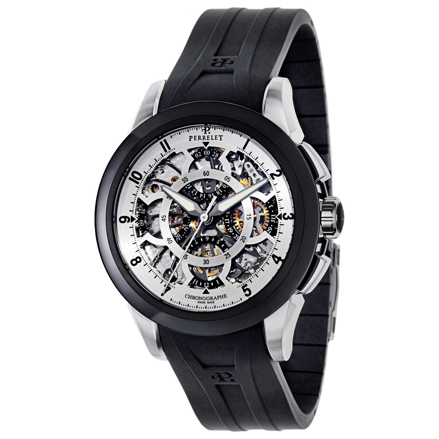 Front view of Perrelet Skeleton Chronograph Men's Automatic Watch A1056-1