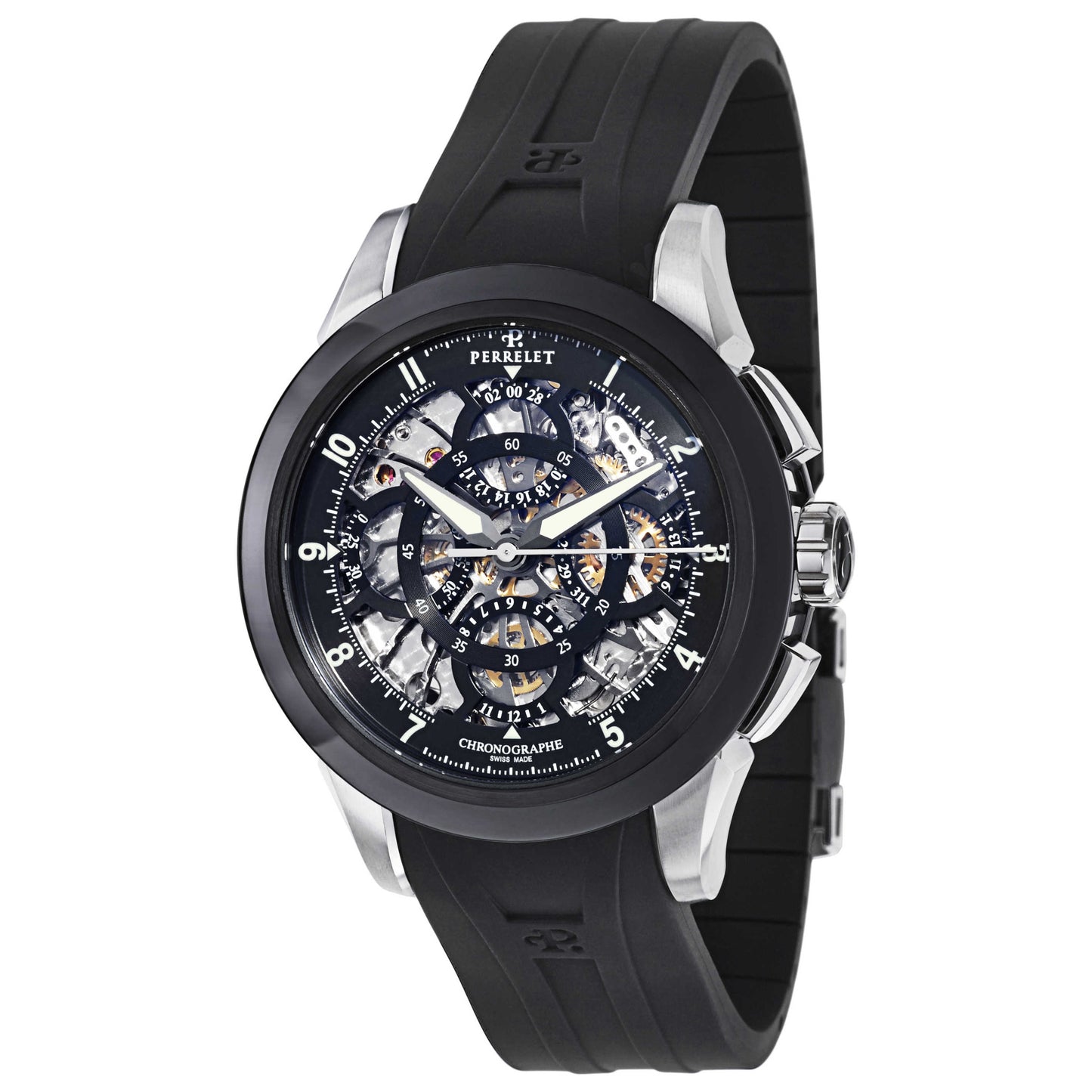 Front view of Perrelet Skeleton Chronograph Men's Automatic Watch A1056-2