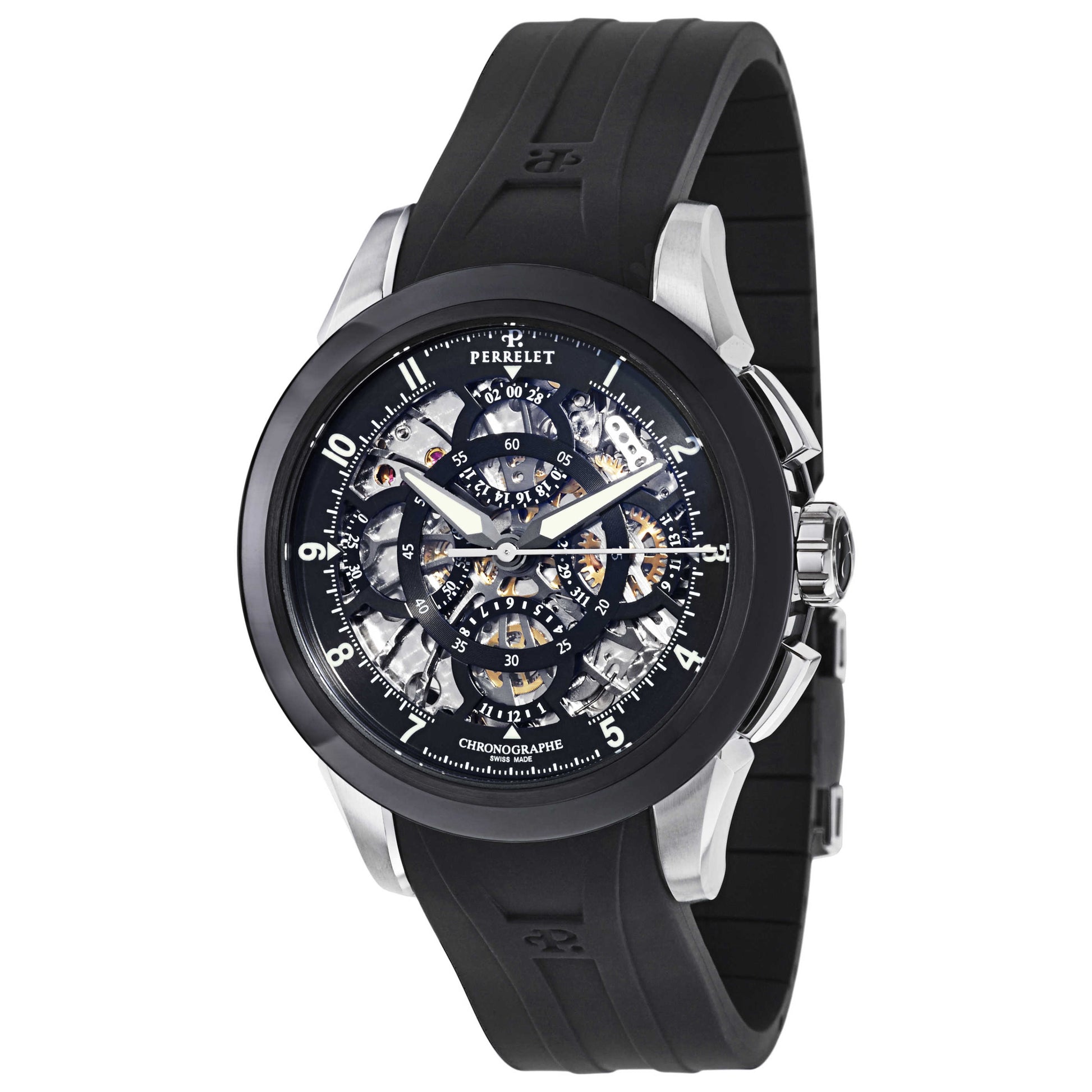 Front view of Perrelet Skeleton Chronograph Men's Automatic Watch A1056-2