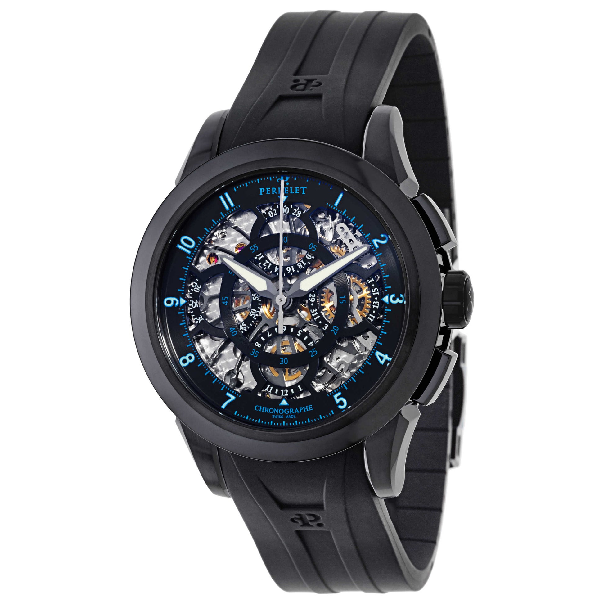 Front view of Perrelet Skeleton Chronograph Men's Automatic Watch A1057-2