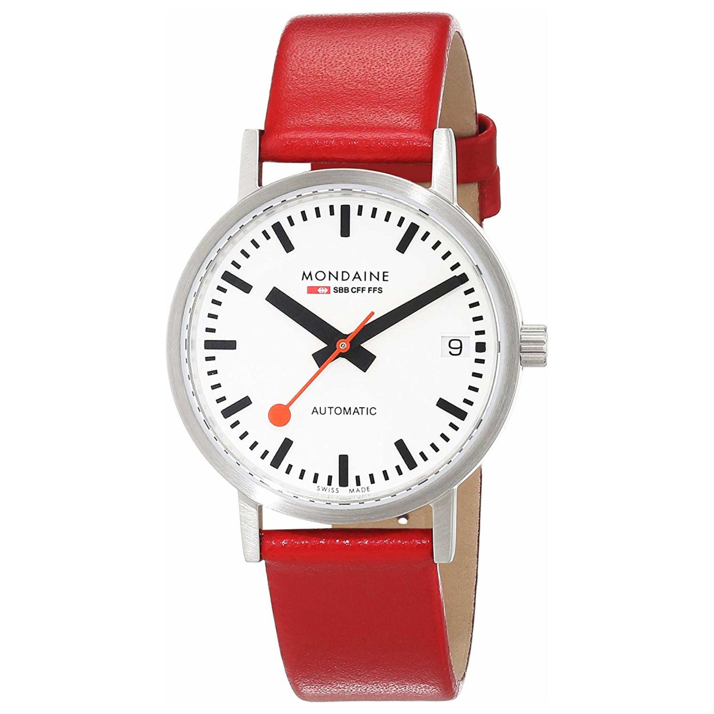 Front view of Mondaine Analog Unisex Automatic Watch A128-30008-16SBC