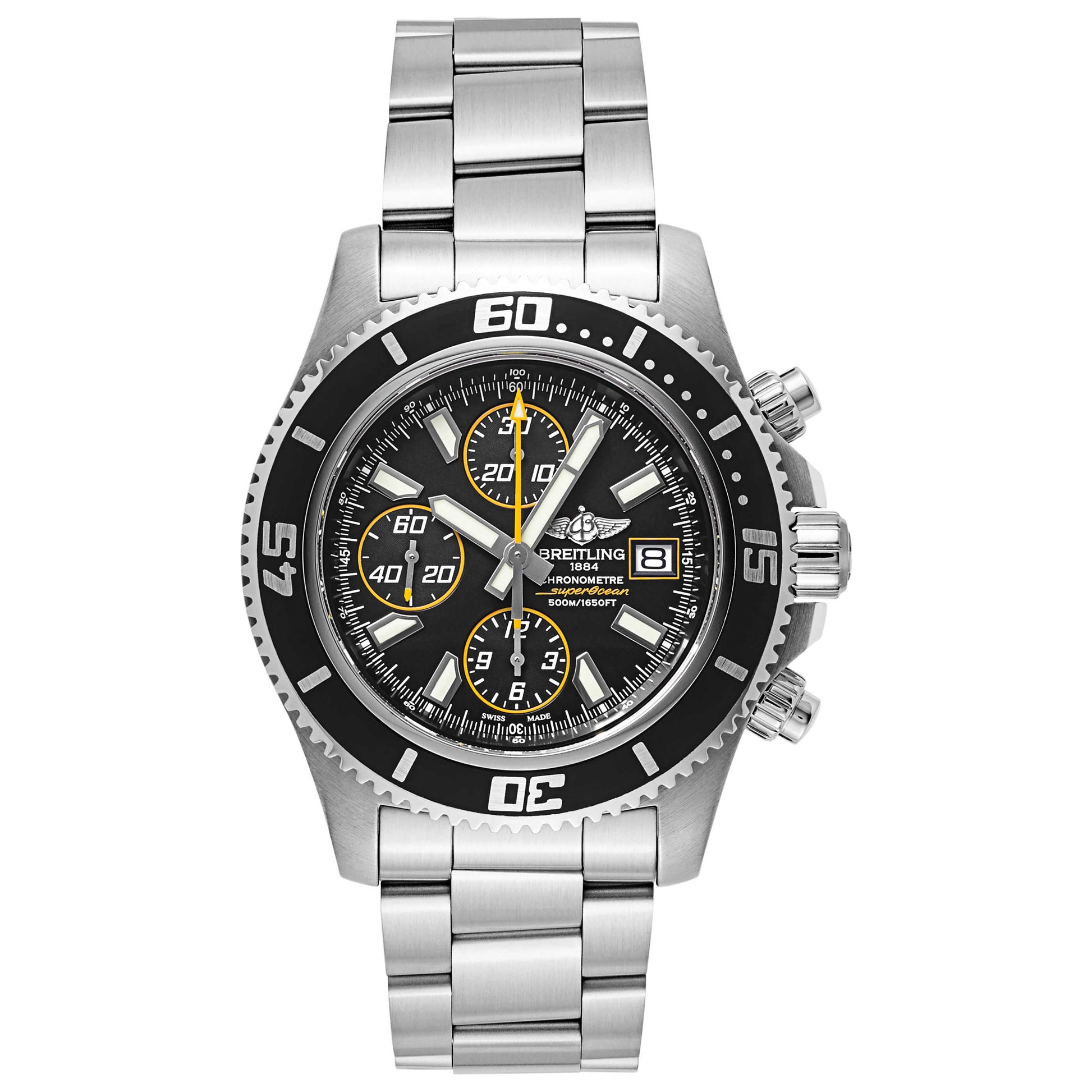 Front view of Breitling Superocean Men's Automatic Watch A1334102-BA82-162A