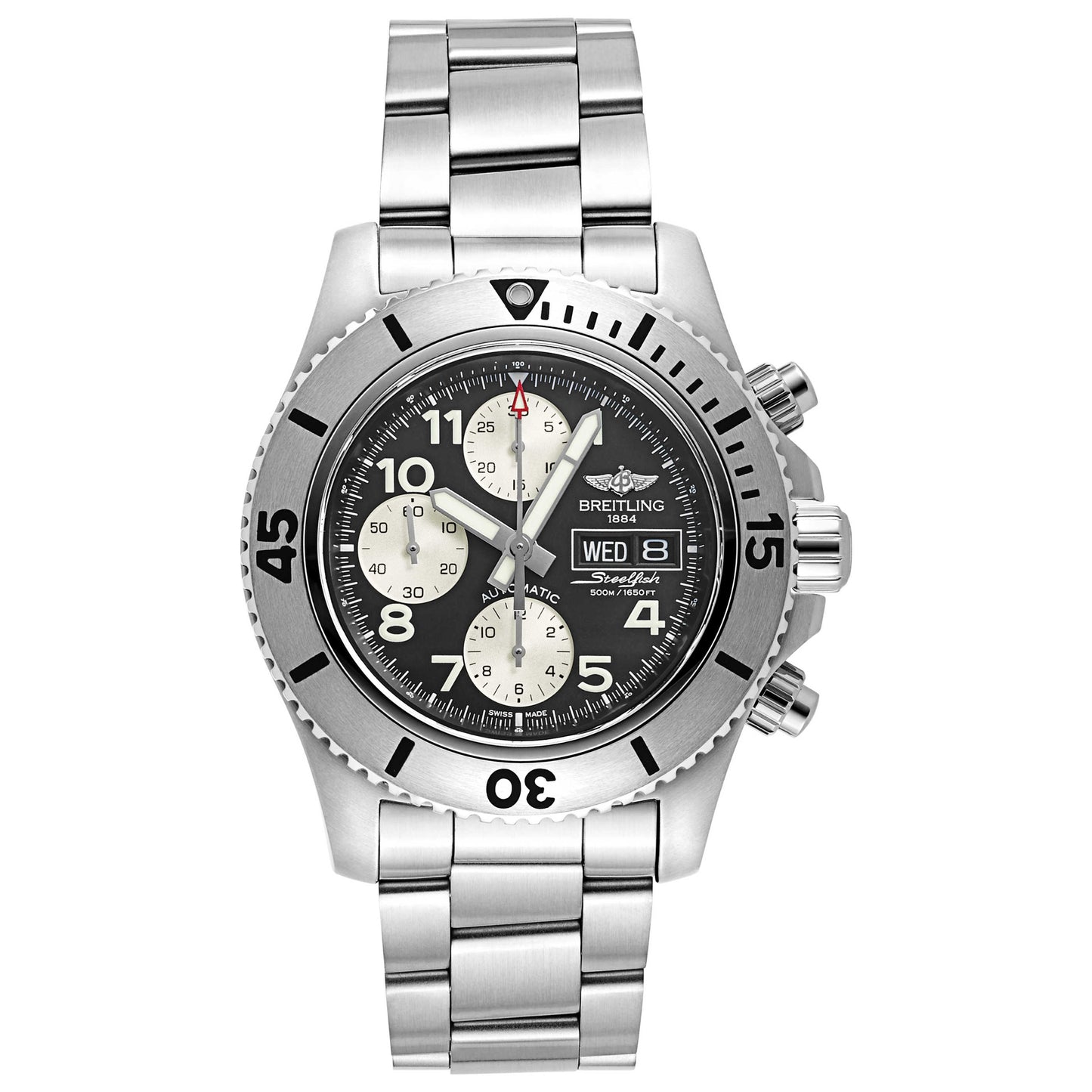 Front view of Breitling Superocean Men's Automatic Watch A13341C3-BD19-162A