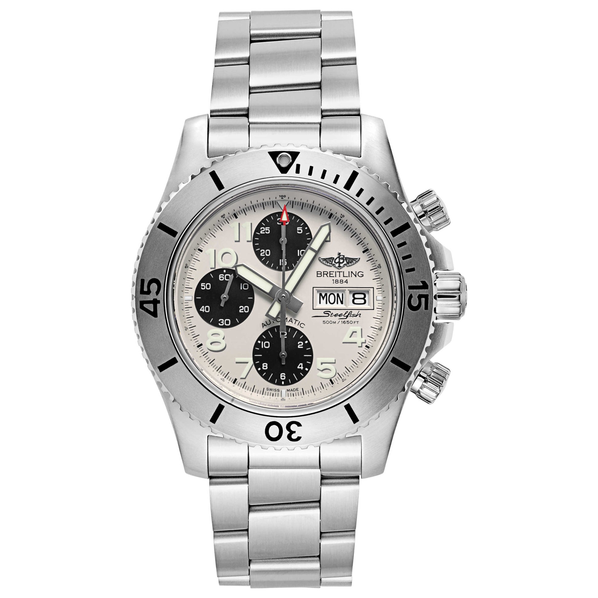 Front view of Breitling Superocean Men's Automatic Watch A13341C3-G782-162A